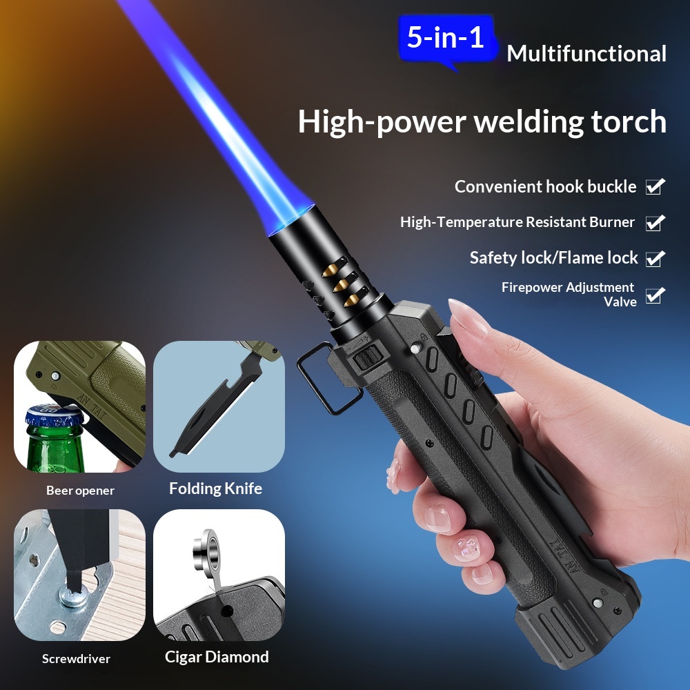 Kitchen Baking Torch - Powerful Metal Gas Lighter Windproof Outdoors