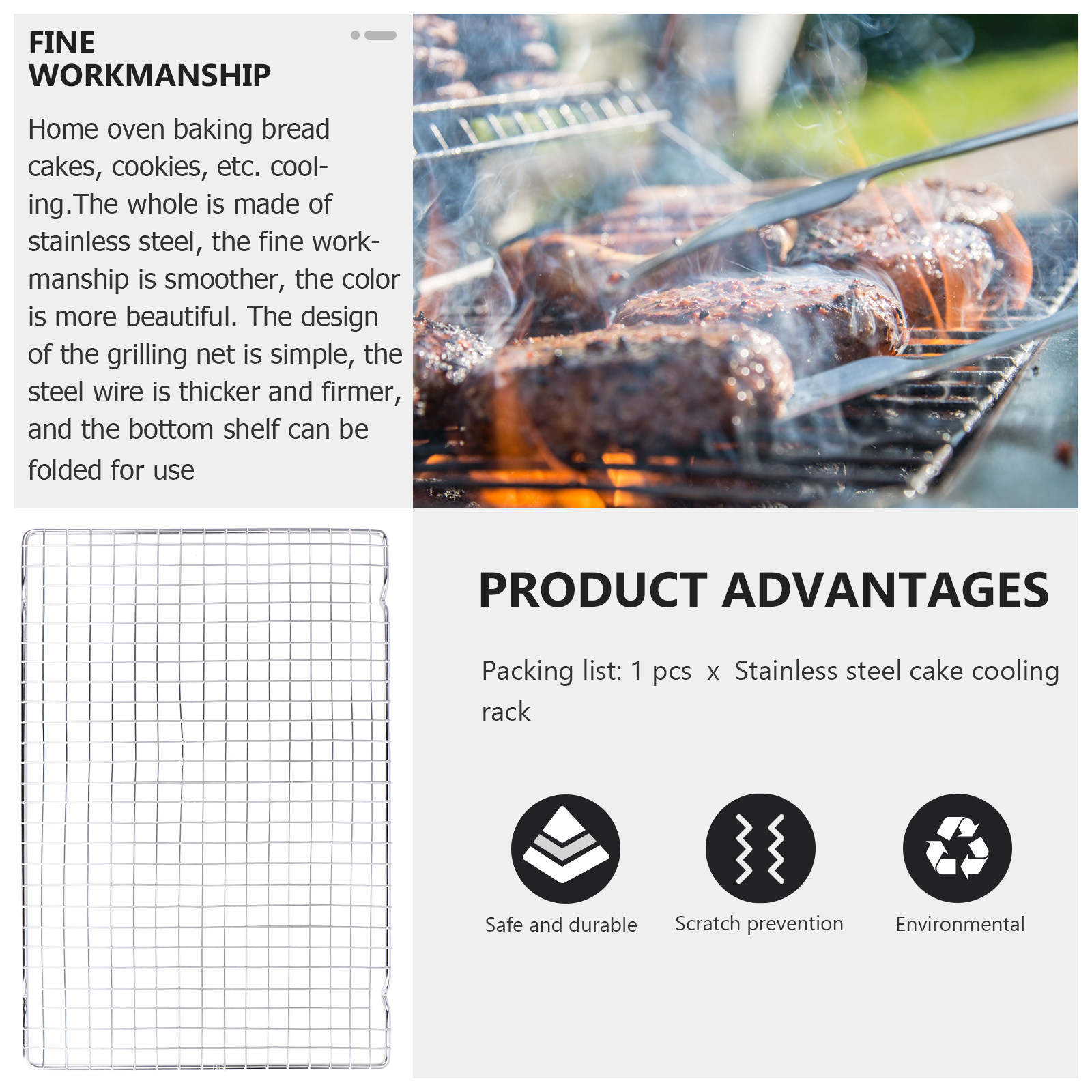 1Pcs Baking Cooling Rack Stain - Kitchen Baking Rack recension och pris