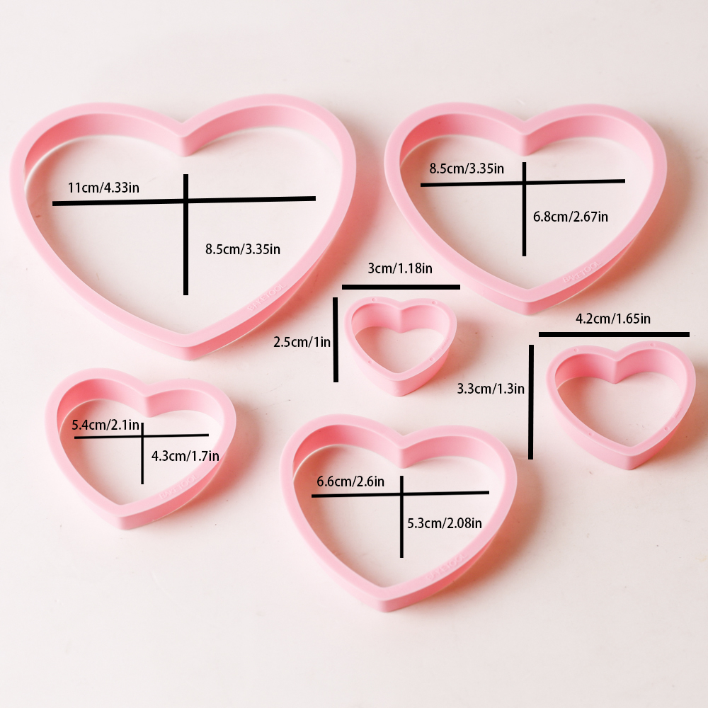 1set/3sets Pink Heart Star Flo - Kitchen Baking Items recension och pris