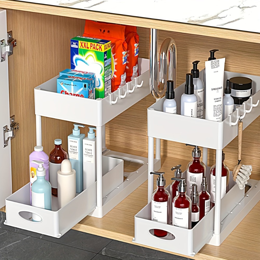 2-Tier Sliding Under Sink Orga - Kitchen Baking Tray Storage recension och pris