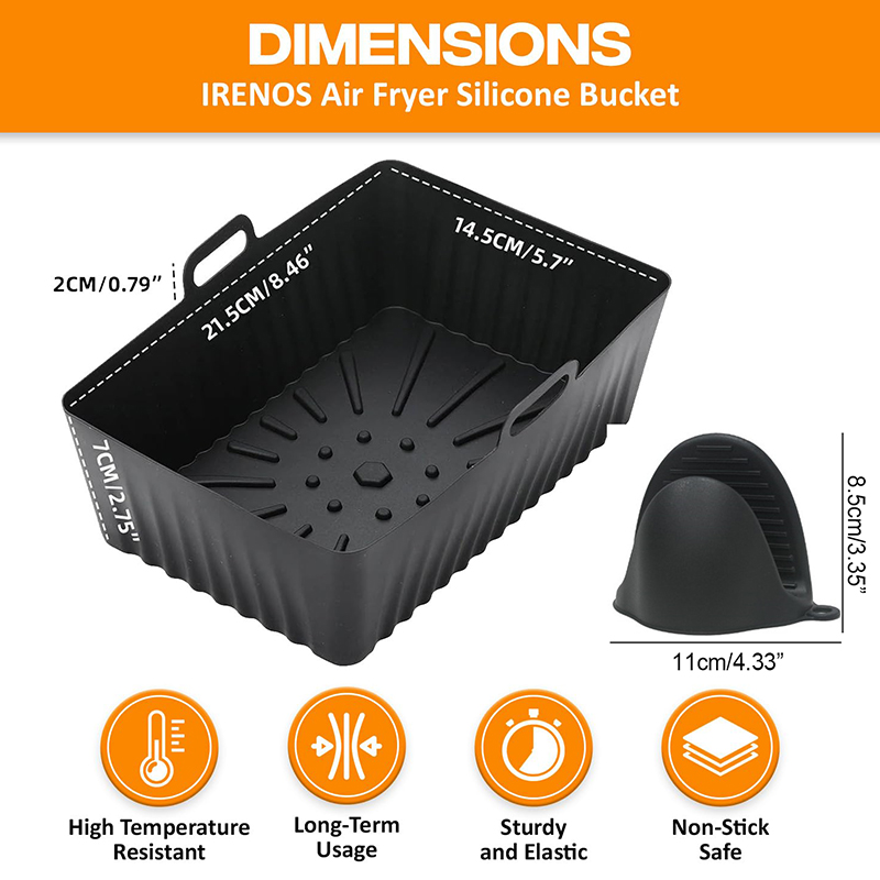 Silicone Air Fryer Liners Non- - Kitchen Baking Zone recension och pris