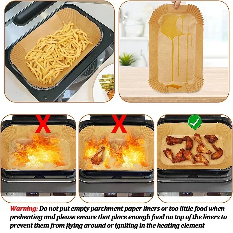 Disposable Air Fryer Paper Non - Kitchen Baking Sheets recension och pris
