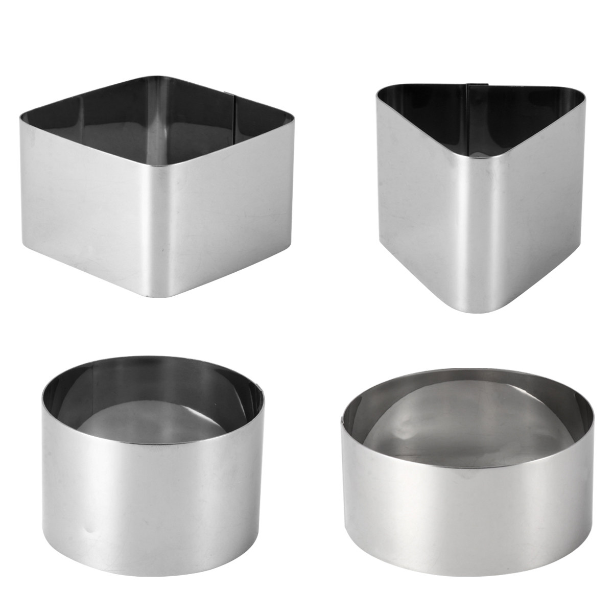 4Pcs Stainless Steel Mousse Ri - Kitchen Accessories For Baking recension och pris
