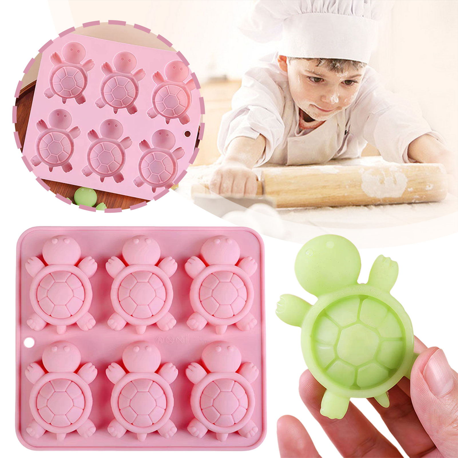 Turtles Ice Tray 3D Tortoises  - Kitchen Baking Items recension och pris