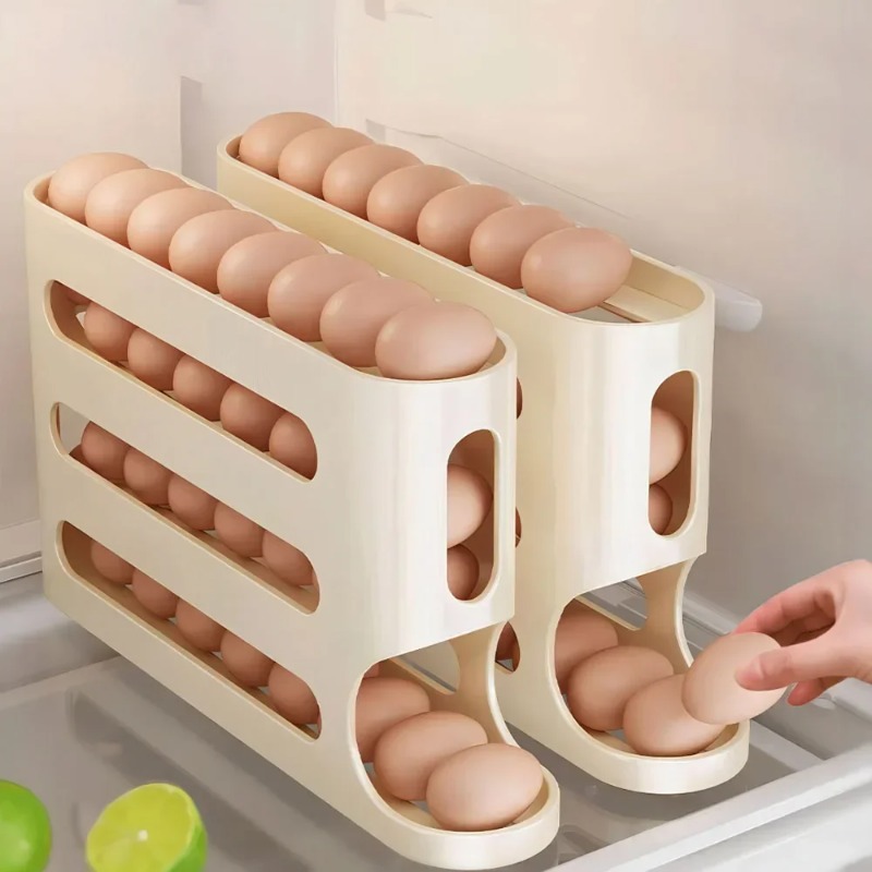 4 Layers Automatic Rolling Egg - Kitchen Baking Tray Storage recension och pris
