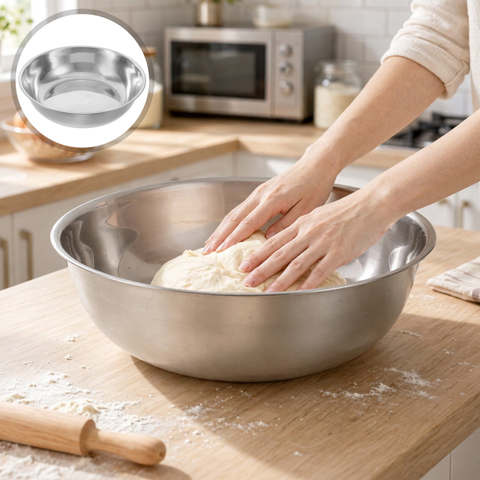 Thickened Stainless Steel Wash - Kitchen Baking Bowls recension och pris