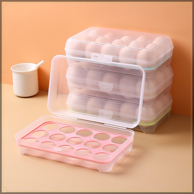 Egg Storage Box 15 Grids PP Vi - Kitchen Baking Tray Storage recension och pris