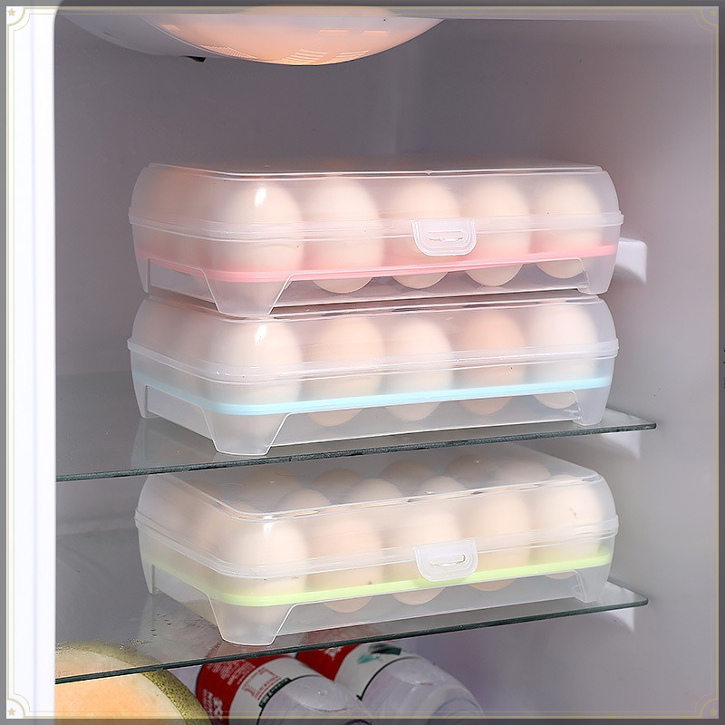 Egg Storage Box 15 Grids PP Vi - Kitchen Baking Tray Storage recension och pris