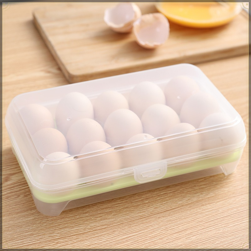 Egg Storage Box 15 Grids PP Vi - Kitchen Baking Tray Storage recension och pris
