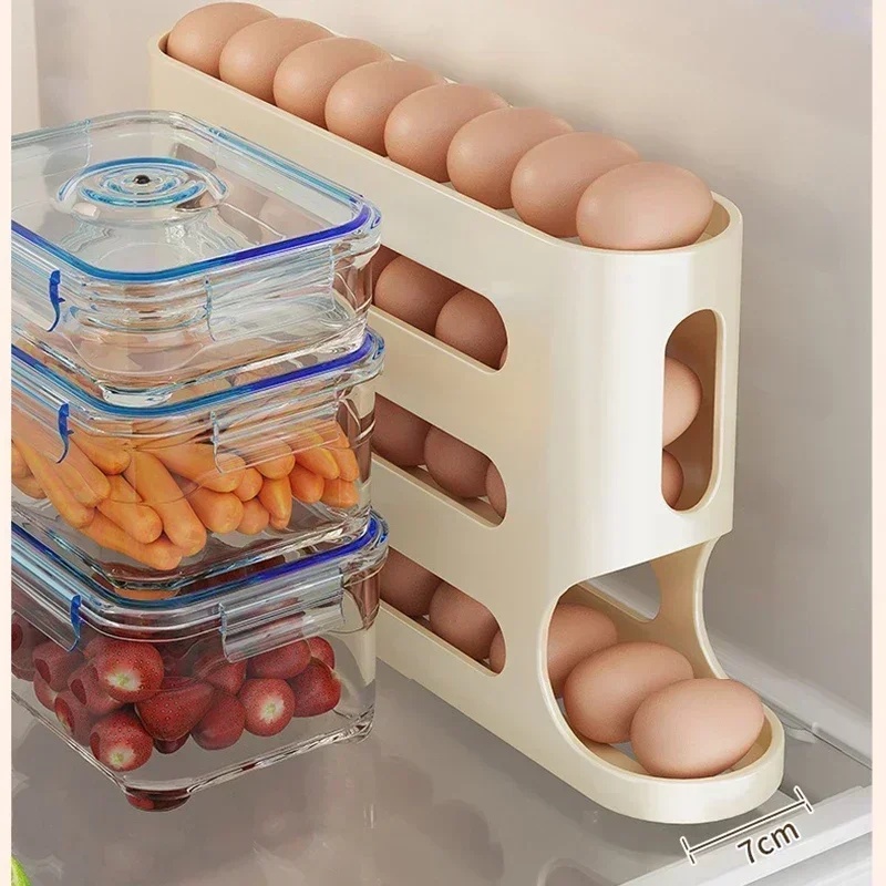 4-Layer Slide Egg Storage Box, - Kitchen Baking Tray Storage recension och pris