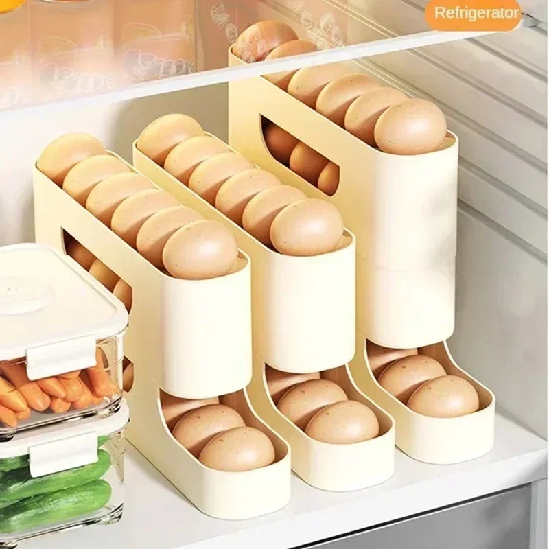 4-Layer Slide Egg Storage Box, - Kitchen Baking Tray Storage recension och pris
