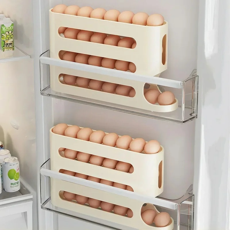 4-Layer Slide Egg Storage Box, - Kitchen Baking Tray Storage recension och pris