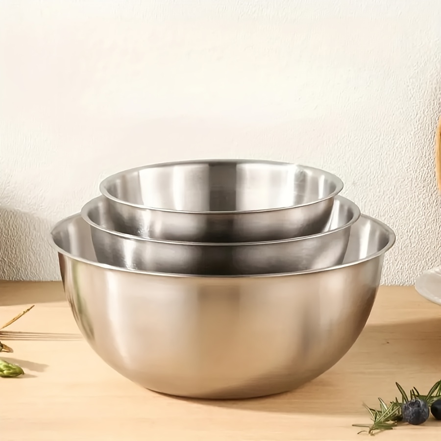 3pcs Stainless Steel Salad Bow - Kitchen Baking Bowls recension och pris